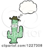 Clipart Of A Thinking Cactus Royalty Free Vector Illustration