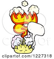 Poster, Art Print Of Talking Lotus Flower With Flames