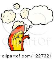 Clipart Of A Fire Thinking Royalty Free Vector Illustration