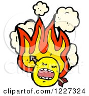 Poster, Art Print Of Flamging Emoticon With An Arrow