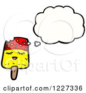 Clipart Of A Thinking Popsicle Royalty Free Vector Illustration