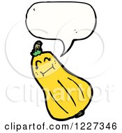 Clipart Of A Talking Squash Royalty Free Vector Illustration