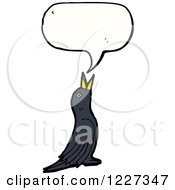 Clipart Of A Talking Bird Royalty Free Vector Illustration