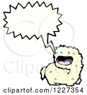 Clipart Of A Talking Dog Monster Royalty Free Vector Illustration