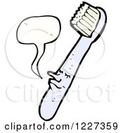 Clipart Of A Talking Toothbrush Royalty Free Vector Illustration by lineartestpilot