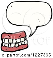 Clipart Of Talking Teeth Royalty Free Vector Illustration by lineartestpilot