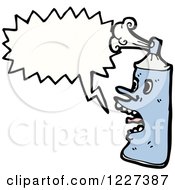 Clipart Of A Talking Can Of Spray Paint Royalty Free Vector Illustration by lineartestpilot