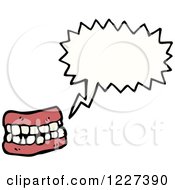 Clipart Of Talking Teeth Royalty Free Vector Illustration by lineartestpilot