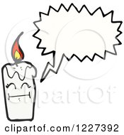 Clipart Of A Talking Candle Royalty Free Vector Illustration by lineartestpilot