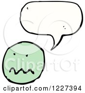Clipart Of A Talking Green Smiley Royalty Free Vector Illustration by lineartestpilot