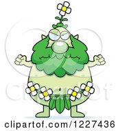 Clipart Of A Mad Male Forest Sprite Royalty Free Vector Illustration