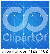 Clipart Of A Blue Network Grid Background Royalty Free Vector Illustration