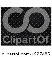Clipart Of A 3d Black Diamond Plate Background Royalty Free Vector Illustration