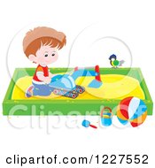 Bird Watching A Boy Play In A Sand Box