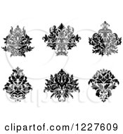 Poster, Art Print Of Black And White Floral Damask Designs 9