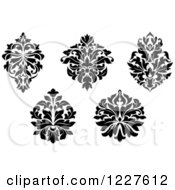 Poster, Art Print Of Black And White Floral Damask Designs 8