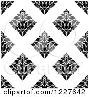 Poster, Art Print Of Seamless Pattern Of Damask In Black And White 5