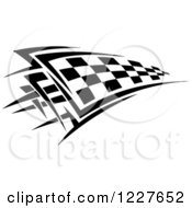 Black And White Checkered Tribal Racing Flag 6