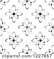 Poster, Art Print Of Black And White Seamless Atom And Molecule Pattern