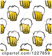 Clipart Of A Seamless Background Pattern Of Beer Mugs Royalty Free Vector Illustration