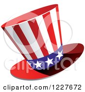 Poster, Art Print Of Patriotic American Flag Top Hat