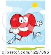 Poster, Art Print Of Heart Character Running On A Sunny Day