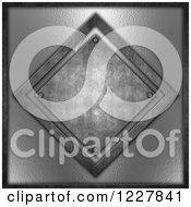Clipart Of A 3d Diamond Plaque On Silver Royalty Free Illustration