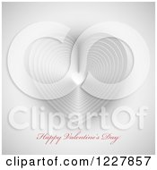 Clipart Of A Happy Valentines Day Greeting With A Paper Heart Royalty Free Vector Illustration