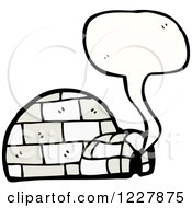 Clipart Of A Talking Igloo Royalty Free Vector Illustration