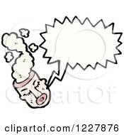 Clipart Of A Talking Smoking Head Royalty Free Vector Illustration