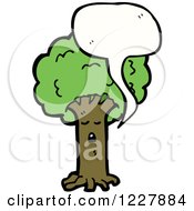 Clipart Of A Talking Tree Royalty Free Vector Illustration