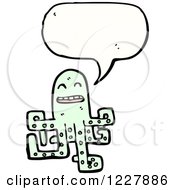 Clipart Of A Talking Octopus Royalty Free Vector Illustration by lineartestpilot