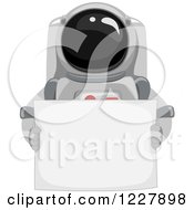 Poster, Art Print Of Astronaut In A Space Suit Holding A Sign