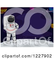 Poster, Art Print Of Astronaut On The Moon With Text Space