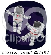 Poster, Art Print Of Astronauts Floating In Outer Space