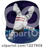 Poster, Art Print Of Astronaut Floating Over Earth In Outer Space