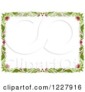 Poster, Art Print Of Border Of Floral Vines Around White Text Space