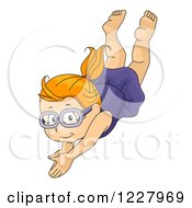 Cartoon Scared Boy On A Diving Board Posters, Art Prints by - Interior ...
