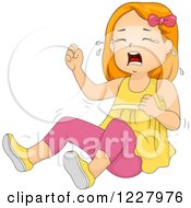 Poster, Art Print Of Girl Crying And Throwing A Temper Tantrum