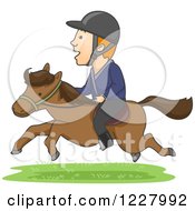 Equestrian Man Riding A Horse
