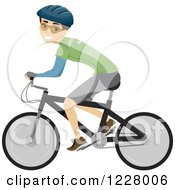 Poster, Art Print Of Happy Cyclist Man On A Bike