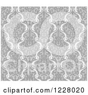 Grayscale Seamless Art Nouveau Pattern