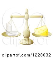 Poster, Art Print Of Scale Balancing Chalk And Cheese