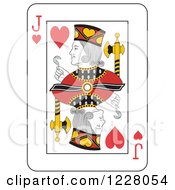 Clipart Of A Jack Of Hearts Playing Card Royalty Free Vector Illustration