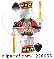 Clipart Of A Jack Of Spades Royalty Free Vector Illustration