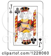 Clipart Of A Jack Of Clubs Playing Card Royalty Free Vector Illustration