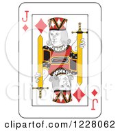 Clipart Of A Jack Of Diamonds Playing Card Royalty Free Vector Illustration