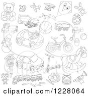 Poster, Art Print Of Outlined Childrens Toys