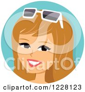 Poster, Art Print Of Young Blond Woman Avatar With Sunglasses