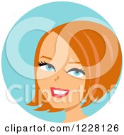 Clipart Of A Young Woman Avatar With Short Hair Royalty Free Vector Illustration